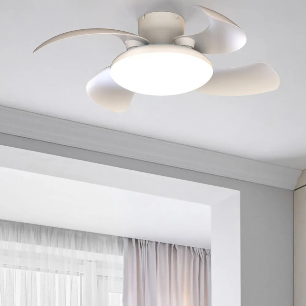 Ventilatori Da Soffitto-Selezionato da Mazzolaluce Ventilatore soffitto pale richiudibili bianco led cct telecomando stanza 13mq