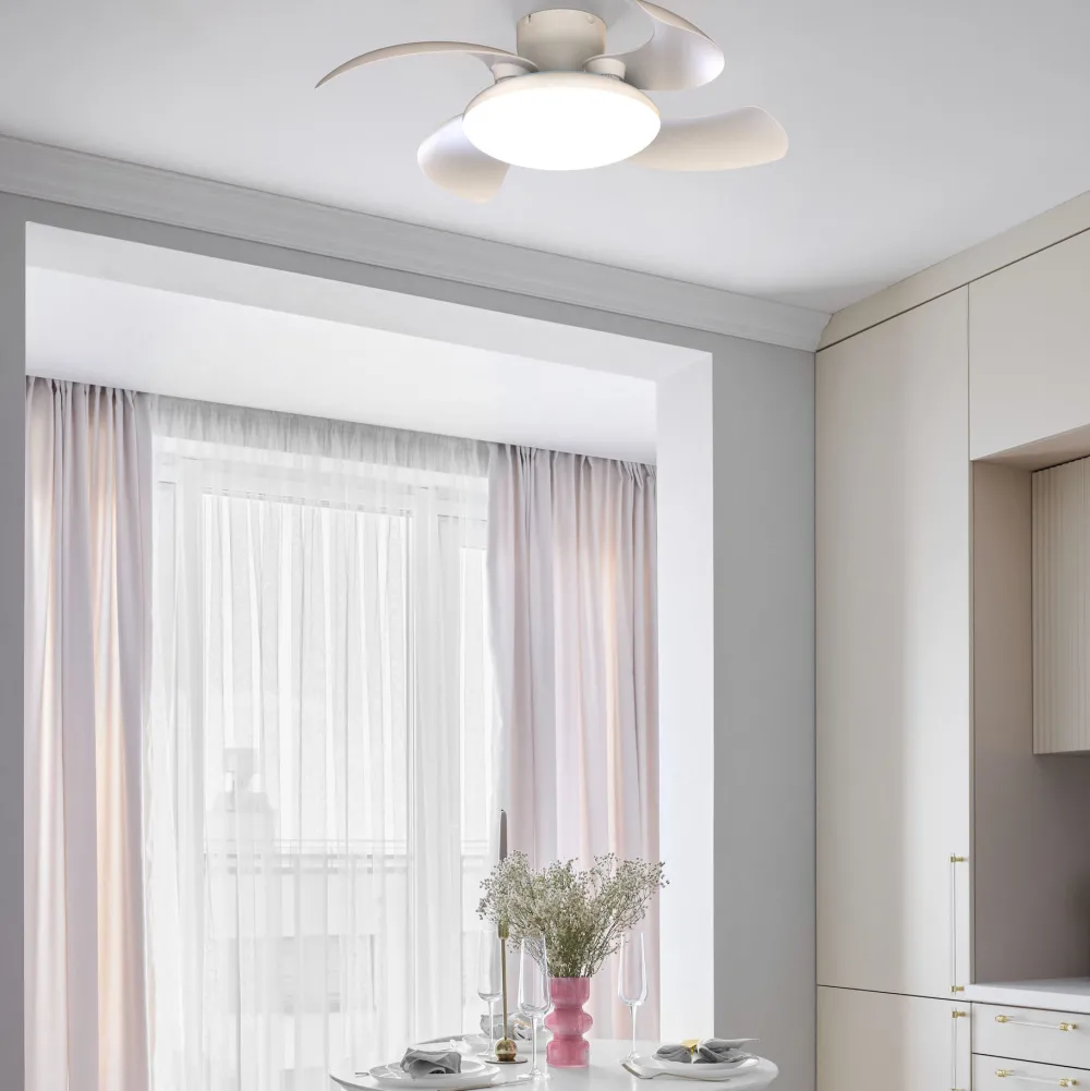 Ventilatori Da Soffitto-Selezionato da Mazzolaluce Ventilatore soffitto pale richiudibili bianco led cct telecomando stanza 13mq