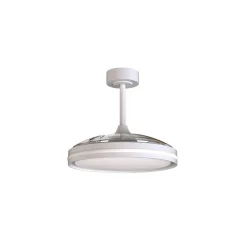 Ventilatori Da Soffitto-Selezionato da Mazzolaluce Ventilatore soffitto pale richiudibili bianco led cct rgb moderno 13mq