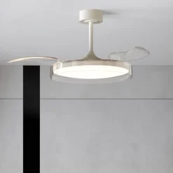 Ventilatori Da Soffitto-Selezionato da Mazzolaluce Ventilatore soffitto pale richiudibili led 40w cct telecomando 15-20mq