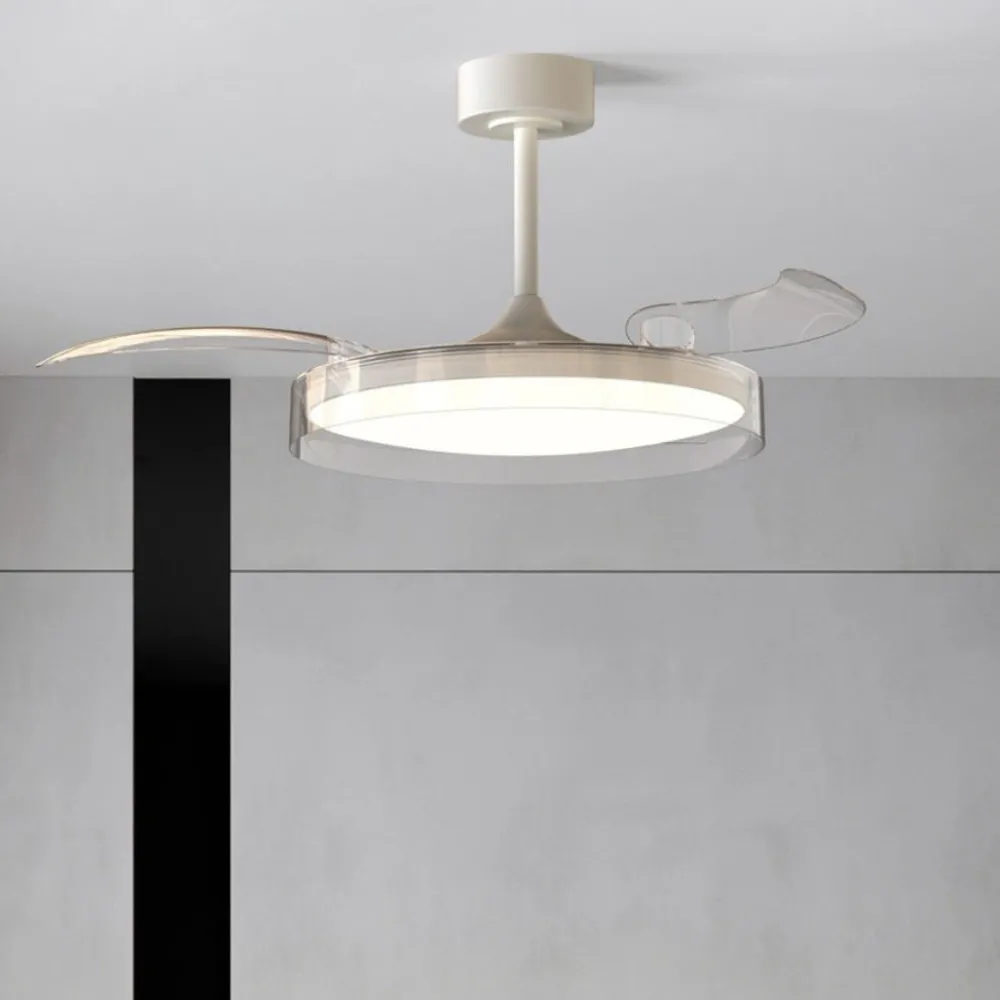 Ventilatori Da Soffitto-Selezionato da Mazzolaluce Ventilatore soffitto pale richiudibili led 40w cct telecomando 15-20mq