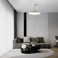 Ventilatori Da Soffitto-Selezionato da Mazzolaluce Ventilatore soffitto pale richiudibili led 40w cct telecomando 15-20mq