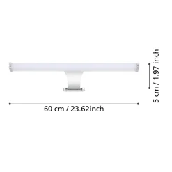 Applique Da Bagno-Eglo Vinchio applique da specchio per bagno con fissaggio su cornice led 3000k ip44