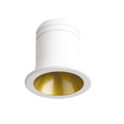 Faretti Da Incasso-Ideal Lux Virus faretto led da incasso rotondo 3w 3000k bianco oro