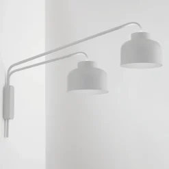 Applique Da Parete-Vivida International Vivida applique bottone a due luci bianca orientabile led dimmerabile con telecomando
