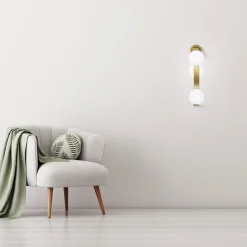Applique Da Parete-Vivida International Vivida applique da parete sunset oro spazzolato led 3000k dimmerabile