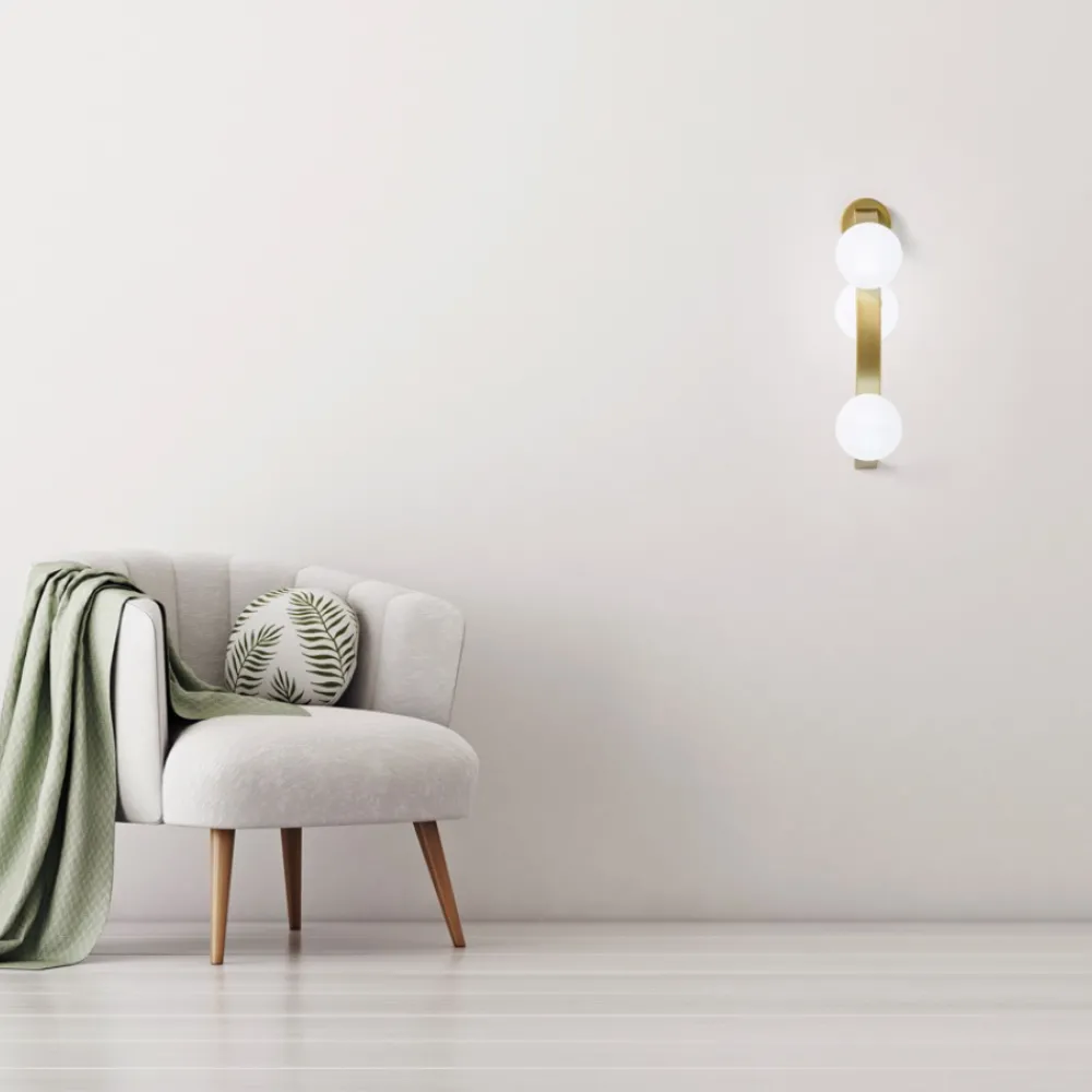 Applique Da Parete-Vivida International Vivida applique da parete sunset oro spazzolato led 3000k dimmerabile