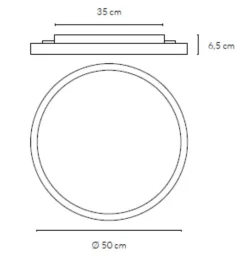 Plafoniere Moderne-Vivida International Vivida atena plafoniera moderna rotonda nera 48w 3000k 4000k