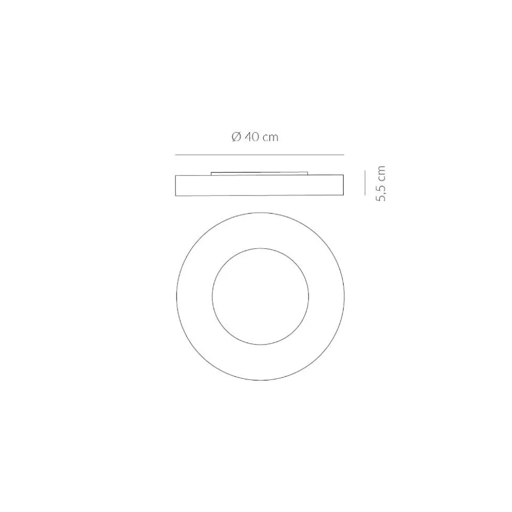 Plafoniere Moderne-Vivida International Vivida aurea plafoniera bianca led 24w 3000k 4000k dimmerabile