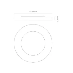 Plafoniere Moderne-Vivida International Vivida aurea plafoniera led cct dimmerabile sabbia 60 cm