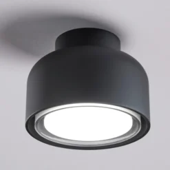 Applique Da Parete-Vivida International Vivida bottone applique lampada moderna nera da parete soffitto