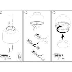 Applique Da Parete-Vivida International Vivida bottone applique lampada moderna nera da parete soffitto