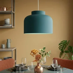 Lampadari Cucina-Vivida International Vivida bottone petrolio lampadario per cucina moderna led dimmerabile con telecomando