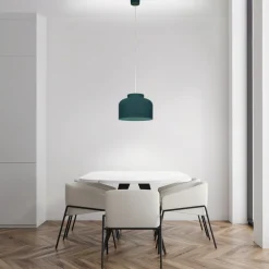 Lampadari Cucina-Vivida International Vivida bottone petrolio lampadario per cucina moderna led dimmerabile con telecomando