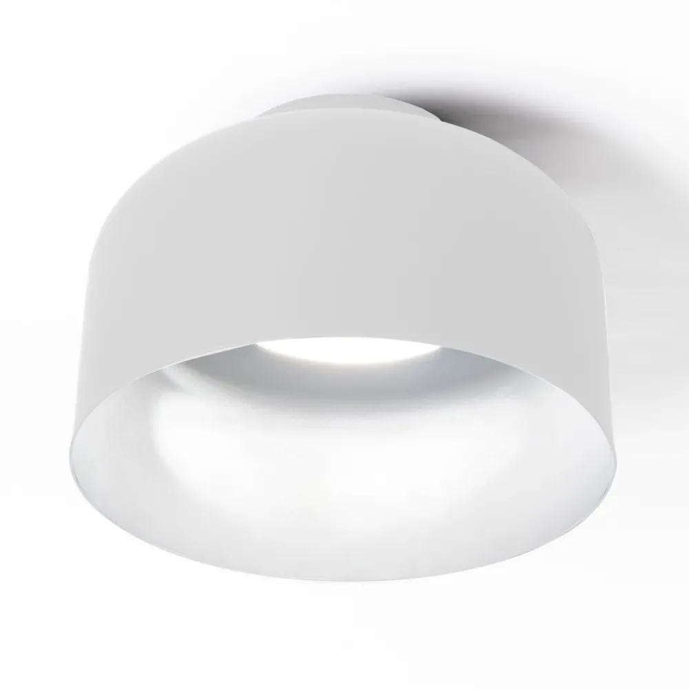 Plafoniere Moderne-Vivida International Vivida bottone plafoniera per cucina moderna bianca led dimmerabile con telecomando