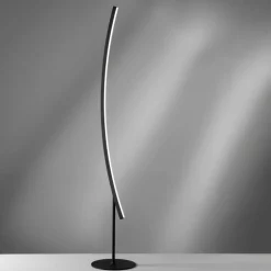 Lampade Da Terra-Vivida International Vivida bow lampada da terra ad arco nera moderna led 3000k