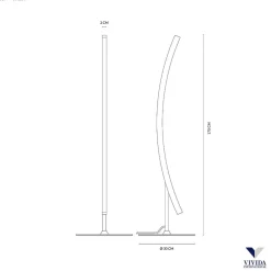Lampade Da Terra-Vivida International Vivida bow lampada da terra ad arco nera moderna led 3000k