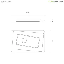 Plafoniere Moderne-Vivida International Vivida brighton big plafoniera per camera da letto 3000k 4000k design rettangolare