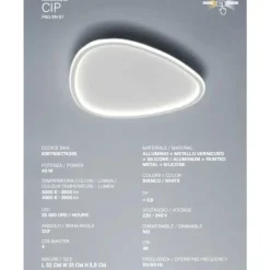 Plafoniere Moderne-Vivida International Vivida cip plafoniera led 40w 3000k 4000k bianca per cucina moderna