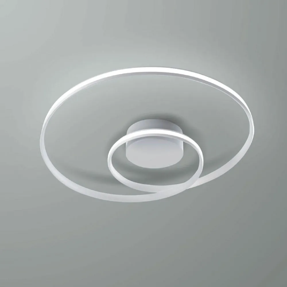 Plafoniere Moderne-Vivida International Vivida circuit plafoniera led 3000k 4000k dimmerabile design moderno bianca