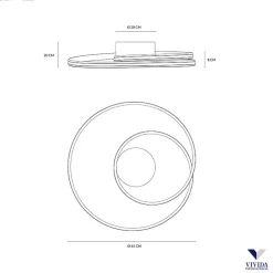 Plafoniere Moderne-Vivida International Vivida circuit plafoniera led 3000k 4000k dimmerabile design moderno bianca