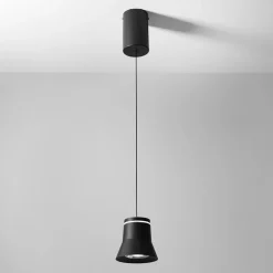 Lampade A Sospensione-Vivida International Vivida cloche lampada nera a sospensione led 6w 3000k