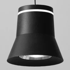 Lampade A Sospensione-Vivida International Vivida cloche lampada nera a sospensione led 6w 3000k