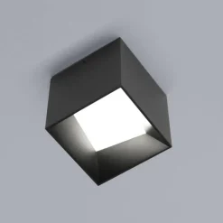 Faretti Da Esterno-Vivida International Vivida cube faretto da esterno nero ip44 led 3000k