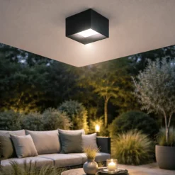 Faretti Da Esterno-Vivida International Vivida cube faretto da esterno nero ip44 led 3000k