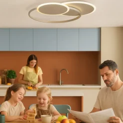 Plafoniere Moderne-Vivida International Vivida eclipse plafoniera per cucina moderna sabbia 60w 3000k 4000k