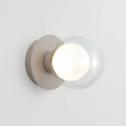 Applique Da Parete-Vivida International Vivida essence applique da parete champagne sfera vetro led 8w 3000k