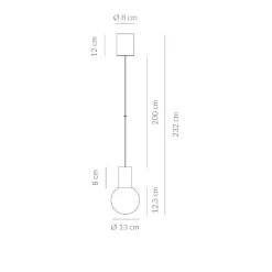 Lampade A Sospensione-Vivida International Vivida essence lampada a sopensione per isola cucina sfera vetro led 3000k