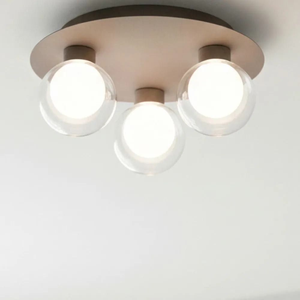 Plafoniere Moderne-Vivida International Vivida essence plafoniera 3 luci champagne led 3000k