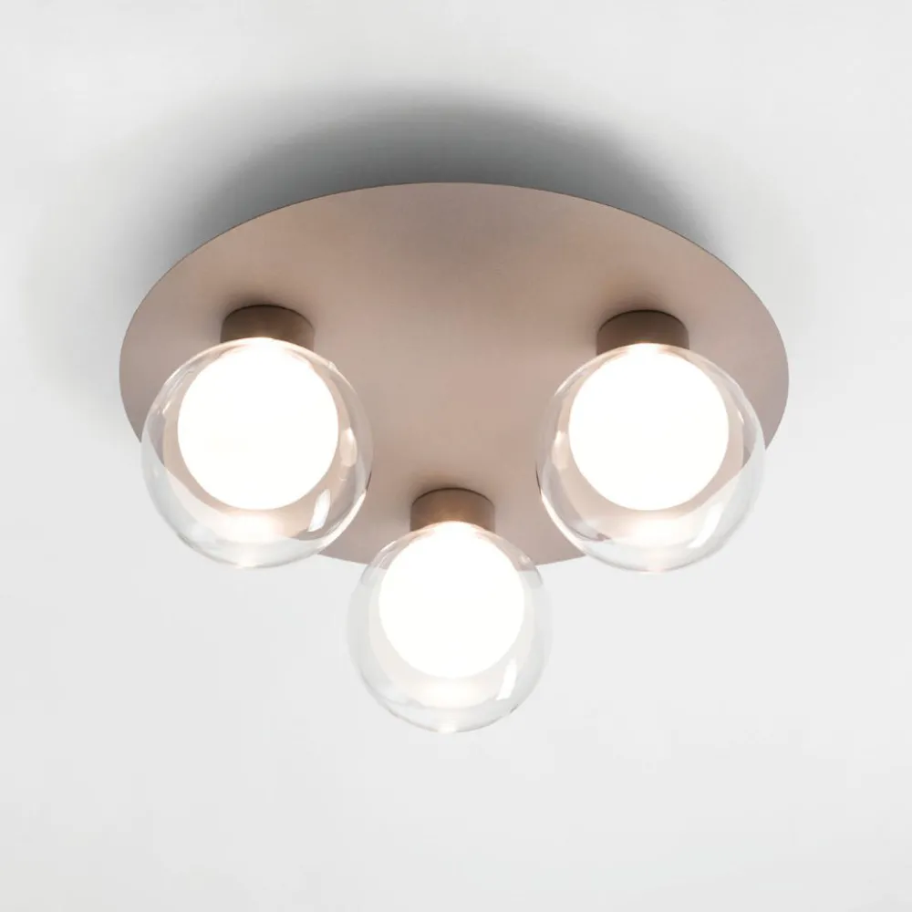 Plafoniere Moderne-Vivida International Vivida essence plafoniera 3 luci champagne led 3000k