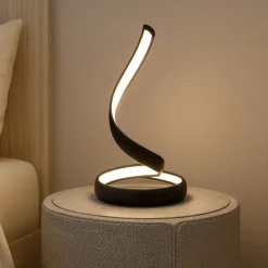Abat Jour-Vivida International Vivida flame abat jour da comodino nera led 3000k 4000k