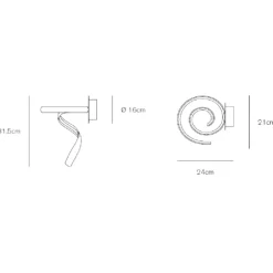 Applique Da Parete-Vivida International Vivida flame applique led moderna sabbia 3000k 4000k