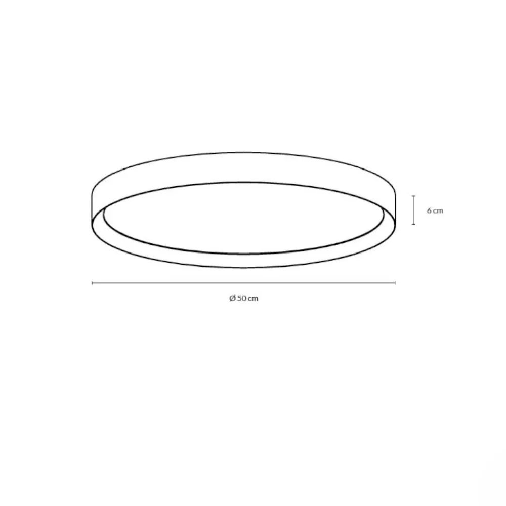 Plafoniere Moderne-Vivida International Vivida hera plafoniera moderna 50cm titanio led 40w cct dimmerabile