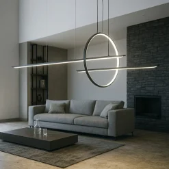 Lampadari Moderni-Vivida International Vivida in&out lampadario moderno nero led 50w 3000k 4000k