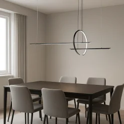 Lampadari Moderni-Vivida International Vivida in&out lampadario moderno nero led 50w 3000k 4000k