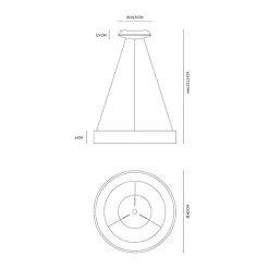 Lampadari Moderni-Vivida International Vivida inner-r 60 lampadario sabbia led 50 3000k 4000k dimmerabile