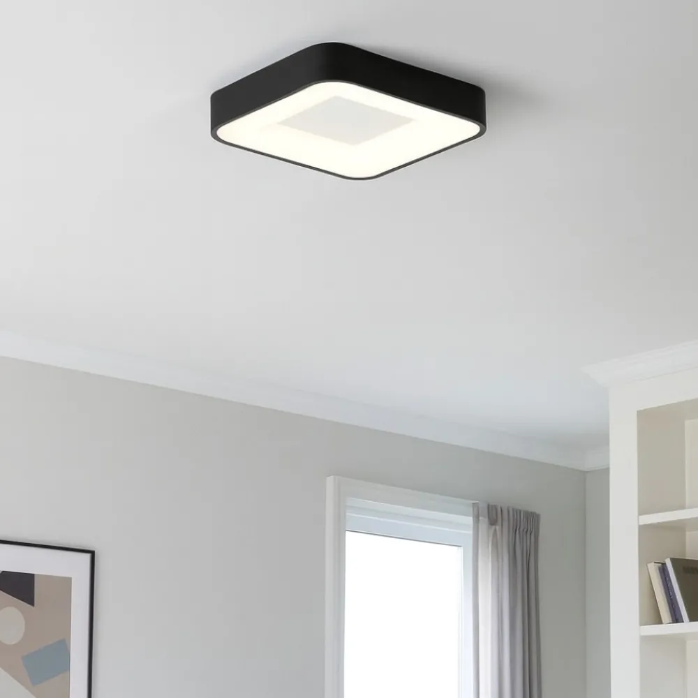 Plafoniere Moderne-Vivida International Vivida inner-s plafoniera 40 nera led 32w 3000k 4000k dimmerabile