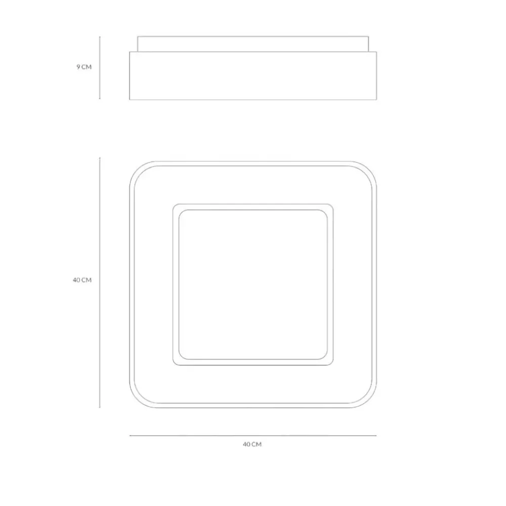 Plafoniere Moderne-Vivida International Vivida inner-s plafoniera 40 nera led 32w 3000k 4000k dimmerabile