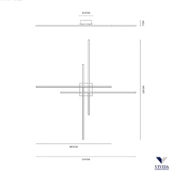 Plafoniere Moderne-Vivida International hashtag plafoniera led 56w 3000k bianca