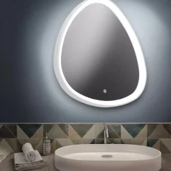 Specchi Da Parete-Vivida International lifering-p specchio touch led bianco 61cm 25w 3000k