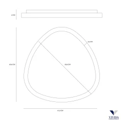 Specchi Da Parete-Vivida International lifering-p specchio touch led bianco 61cm 25w 3000k
