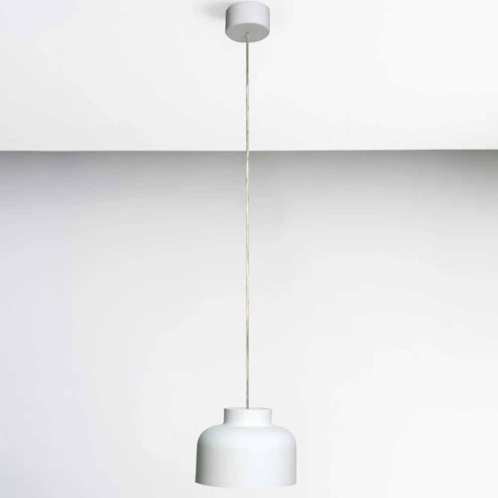 Lampade A Sospensione-Vivida International Vivida lampada a sospensione bottone bianca biemissione dimmerabile con telecomando