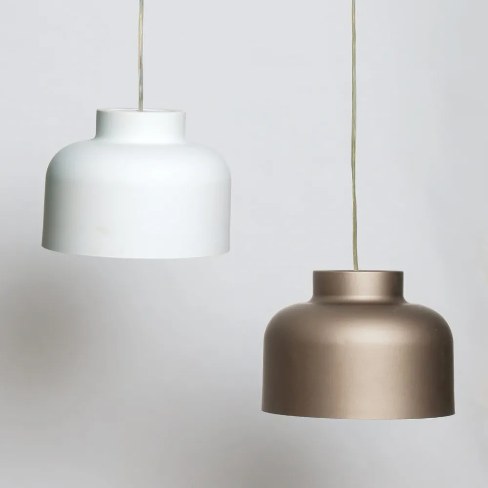 Lampade A Sospensione-Vivida International Vivida lampada a sospensione bottone bianca biemissione dimmerabile con telecomando