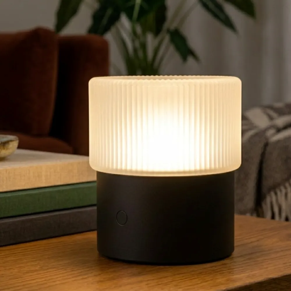 Lampade Da Tavolo-Vivida International Vivida lampada da tavolo pilastro vetro bianco led dimmerabile cct