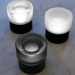 Lampade Da Tavolo-Vivida International Vivida lampada da tavolo pilastro vetro bianco led dimmerabile cct