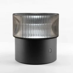 Lampade Da Tavolo-Vivida International Vivida lampada da tavolo pilastro vetro fumè led cct
